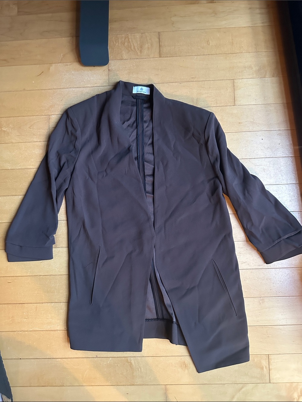 Lightly Worn Babaton (Aritzia) Sz 2 Brown Open Front Lightweight Blazer